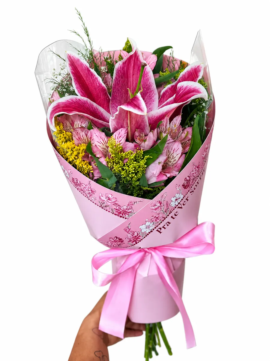 Buquê Rosa Pra te ver sorrir