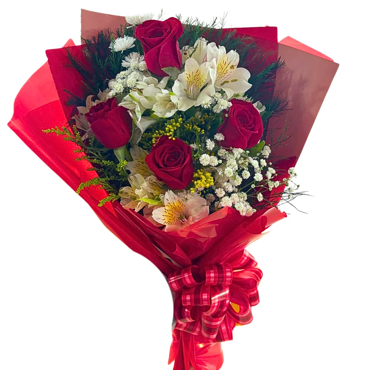 Buquê 4 Rosas Vermelhas