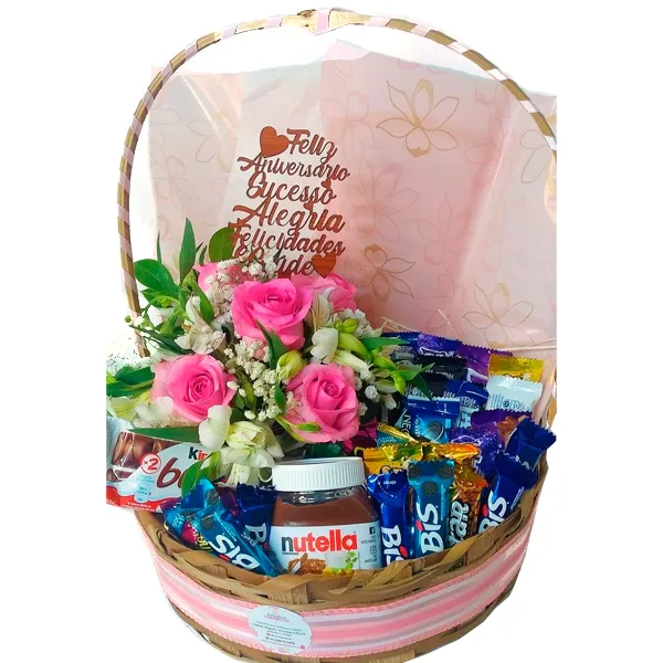 Cesta Chocolate Rosé