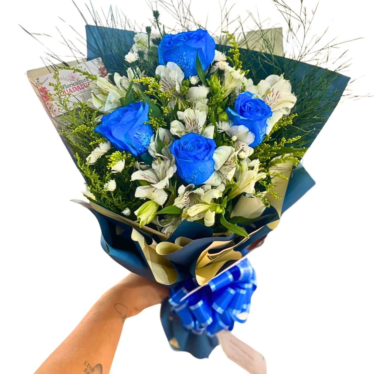 Buquê 4 Rosas Azuis